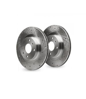 Rometh Performance Brake Pad Set Silver Drilled